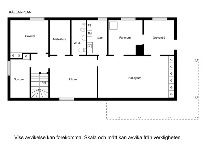 planritning Skogsvägen 30 källarplan