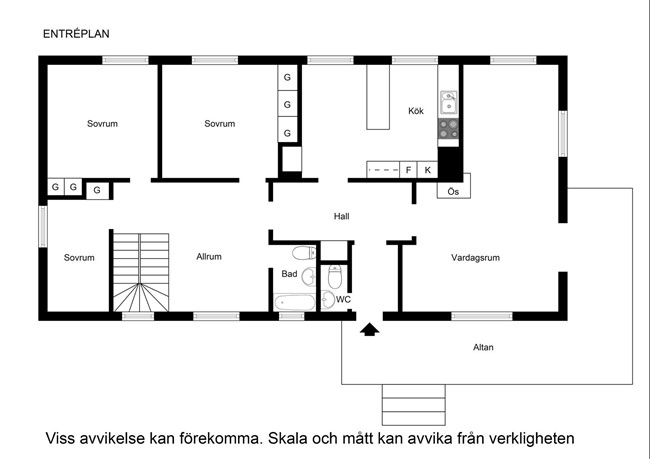 planritning Skogsvägen 30 entréplan
