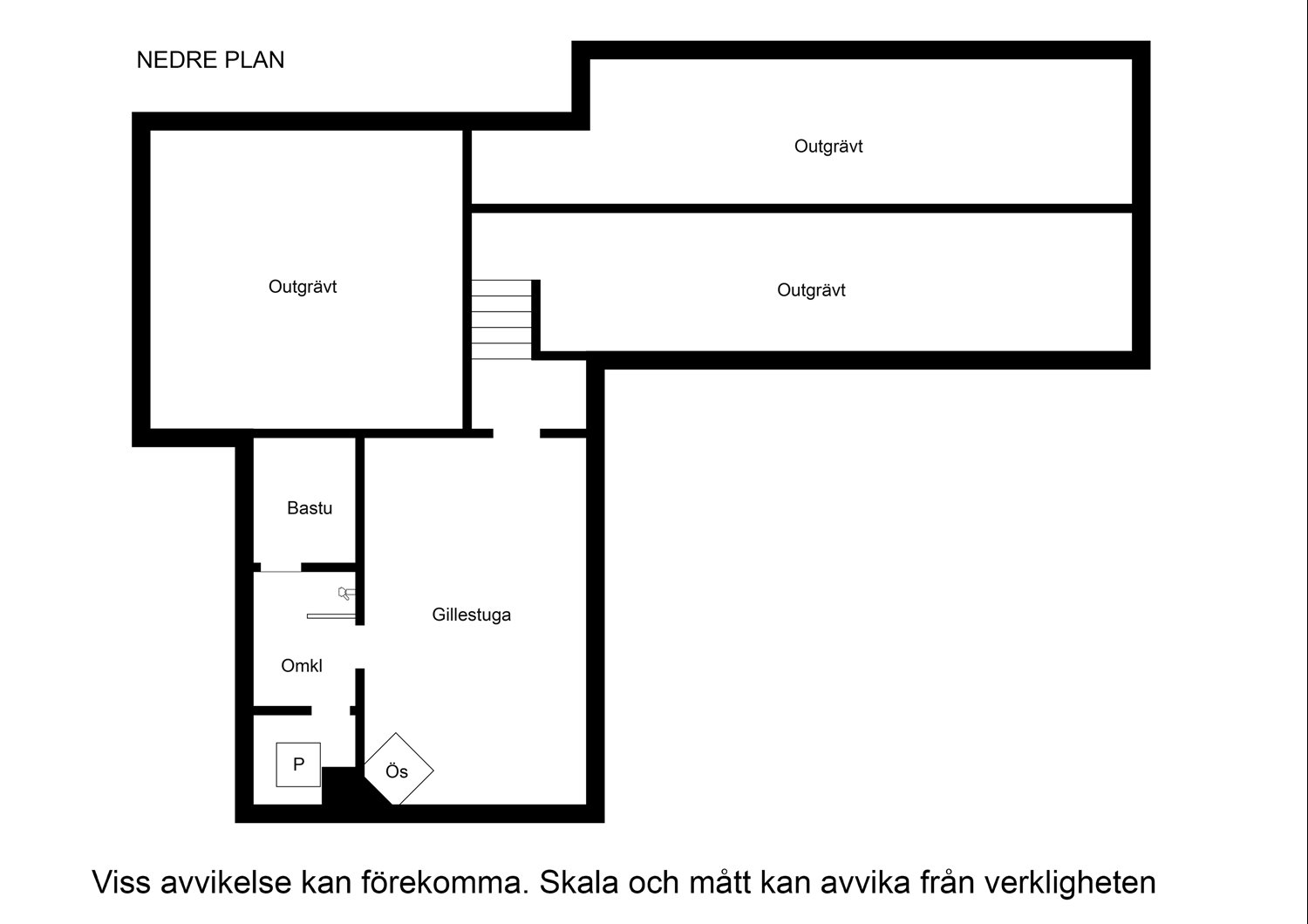 planritning Nedre plan