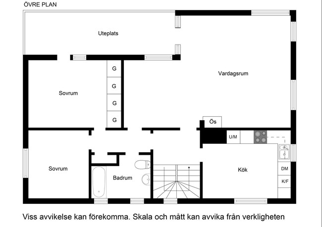 Planlösning övre plan
